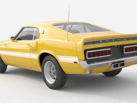 1969 Shelby GT500 428CJ 3D Model
