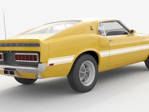 1969 Shelby GT500 428CJ Modello 3D