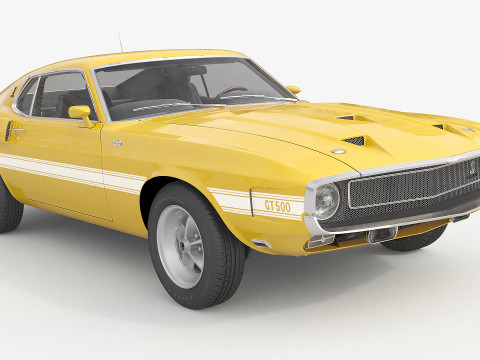 1969 Shelby GT500 428CJ Modello 3D
