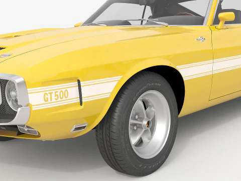 1969 Shelby GT500 428CJ 3D Model