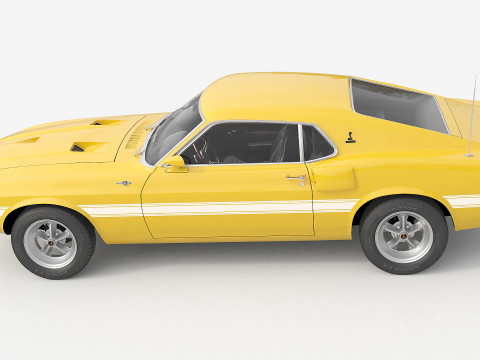 1969 Shelby GT500 428CJ Modello 3D