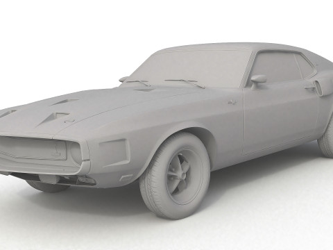 1969 Shelby GT500 428CJ Modello 3D