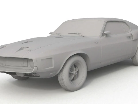 1969 Shelby GT500 428CJ 3D Model