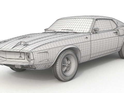 1969 Shelby GT500 428CJ Modello 3D