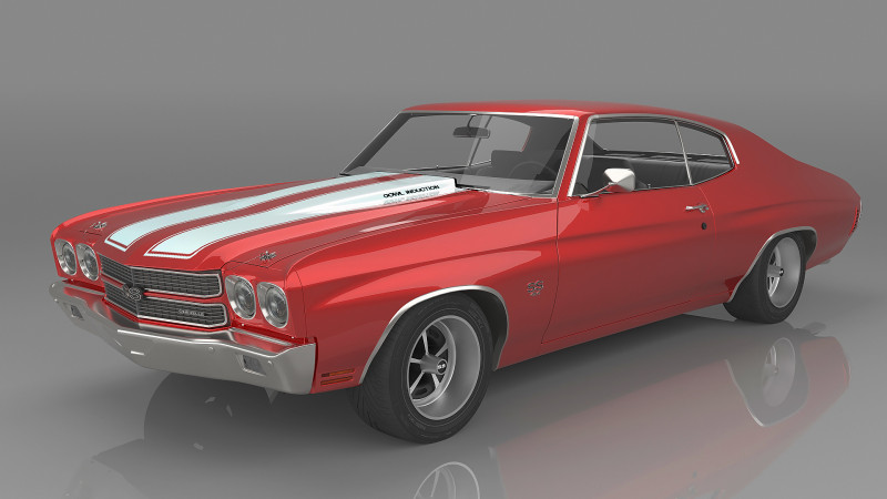 1970 Chevrolet Chevelle SS 454 3D 모델 .c4d .max .obj .3ds .fbx .stl .blend