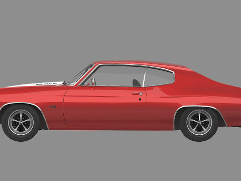 1970 Chevrolet Chevelle SS 454 3D 모델