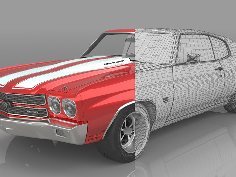 1970 Chevrolet Chevelle SS 454 3D 모델