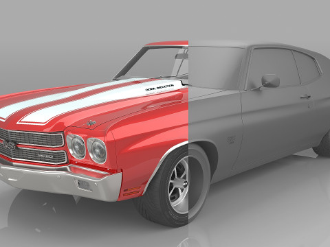 1970 Chevrolet Chevelle SS 454 3D 모델