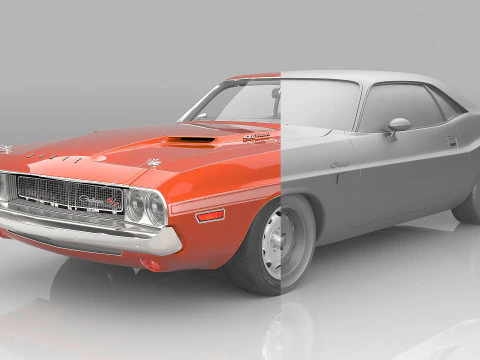 1970 Dodge Challenger R-T Hemi 3D Model