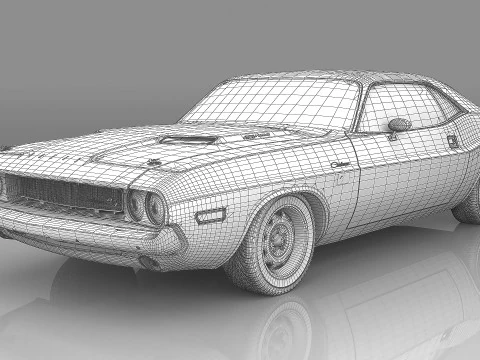 1970 Dodge Challenger R-T Hemi 3D Model