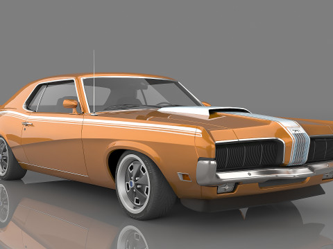 1970 Mercury Cougar Eliminator 3D Модель