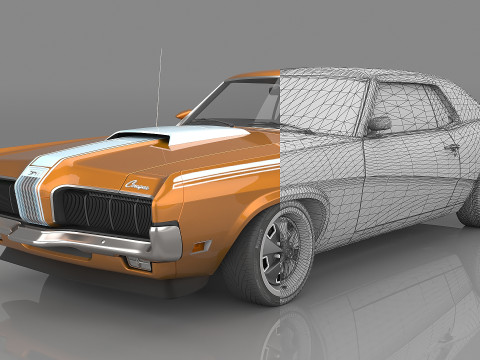 1970 Mercury Cougar Eliminator 3D Модель