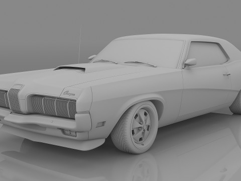 1970 Mercury Cougar Eliminator 3D Модель