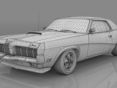 1970 Mercury Cougar Eliminator 3D Модель