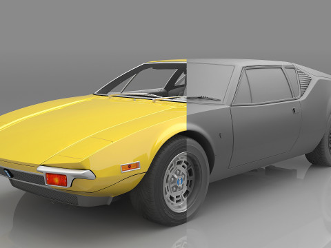 1971 De Tomaso Pantera 3D Model