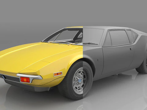 1971 De Tomaso Pantera 3D Model
