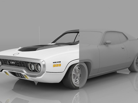 1971 Plymouth GTX 426 Hemi Model 3D