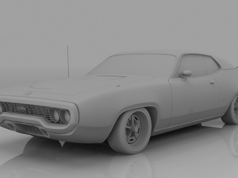 1971 Plymouth GTX 426 Hemi Model 3D