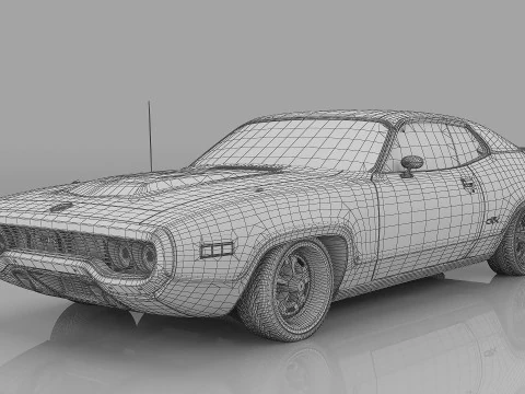 1971 Plymouth GTX 426 Hemi 3D Model