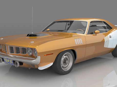 1971 Plymouth Cuda 426 Hemi 3D Модель
