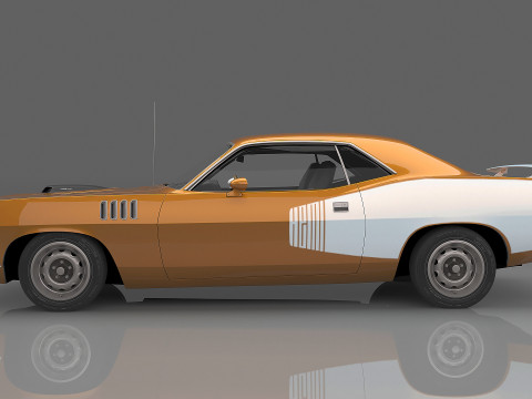 1971 Plymouth Cuda 426 Hemi 3D मॉडल