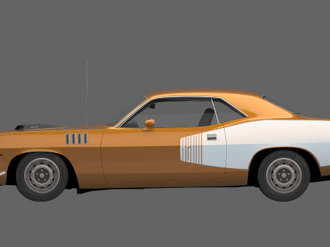1971 Plymouth Cuda 426 Hemi 3D मॉडल