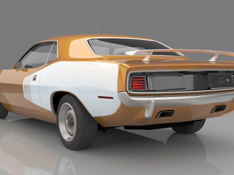 1971 Plymouth Cuda 426 Hemi 3D मॉडल