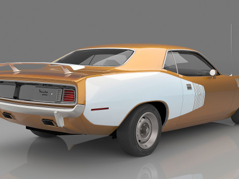 1971 Plymouth Cuda 426 Hemi 3D मॉडल