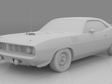 1971 Plymouth Cuda 426 Hemi 3D मॉडल