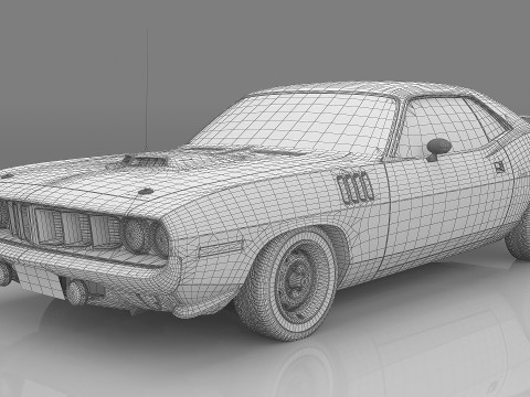 1971 Plymouth Cuda 426 Hemi 3D मॉडल