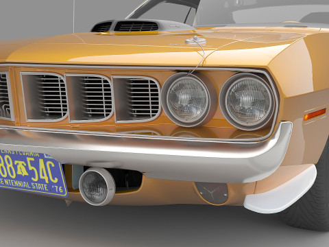 1971 Plymouth Cuda 426 Hemi 3D मॉडल