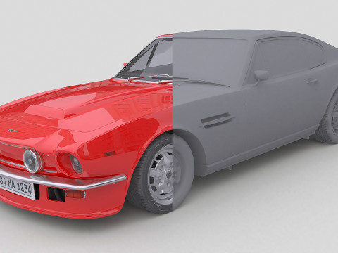 1977 Aston Martin V8 Vantage 3D Модель