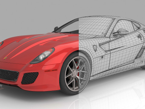 2011 Ferrari 599 GTO 3D Model