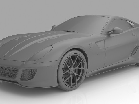 2011 Ferrari 599 GTO 3D Model