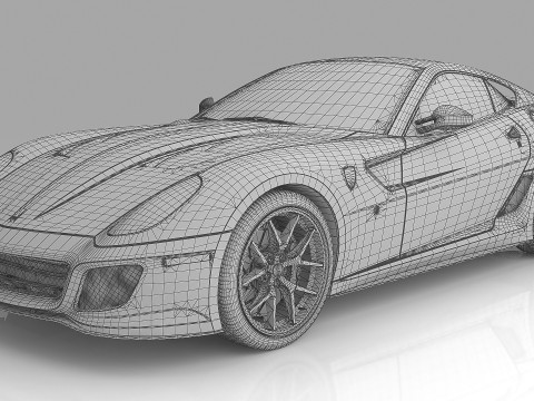 2011 Ferrari 599 GTO 3D Model