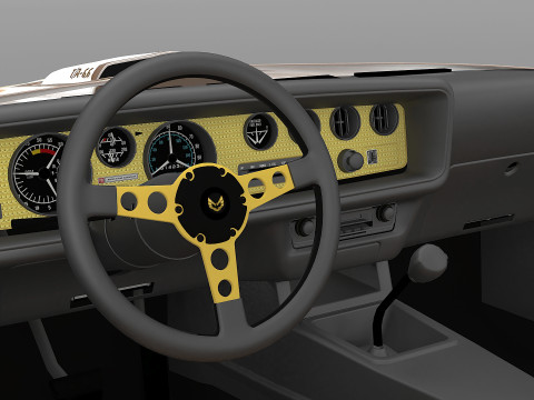 1977 Pontiac Firebird Trans Am Modello 3D