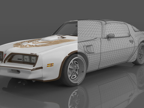 1977 Pontiac Firebird Trans Am Modello 3D