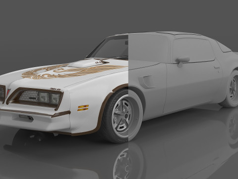1977 Pontiac Firebird Trans Am Modello 3D