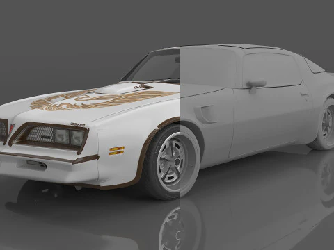 1977 Pontiac Firebird Trans Am 3D Model