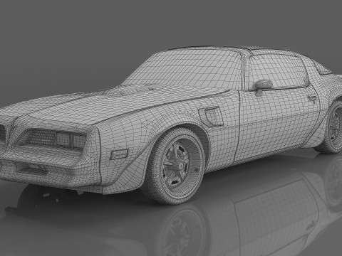 1977 Pontiac Firebird Trans Am Modello 3D