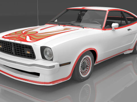1978 Mustang King Cobra 3D Model