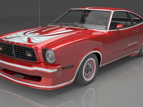 1978 Mustang King Cobra 3D मॉडल