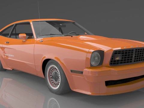 1978 Mustang King Cobra 3D Model