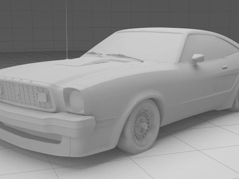 1978 Mustang King Cobra 3D Model
