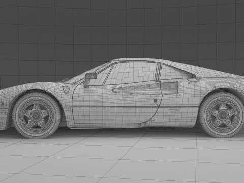 1984 Ferrari GTO 3D Model
