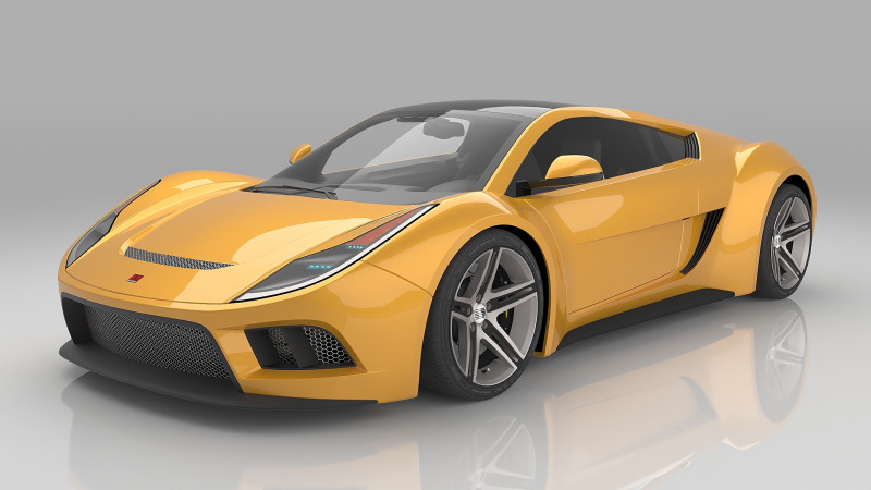 2010 Saleen S5S Raptor 3D Model .c4d .max .obj .3ds .fbx .stl .blend
