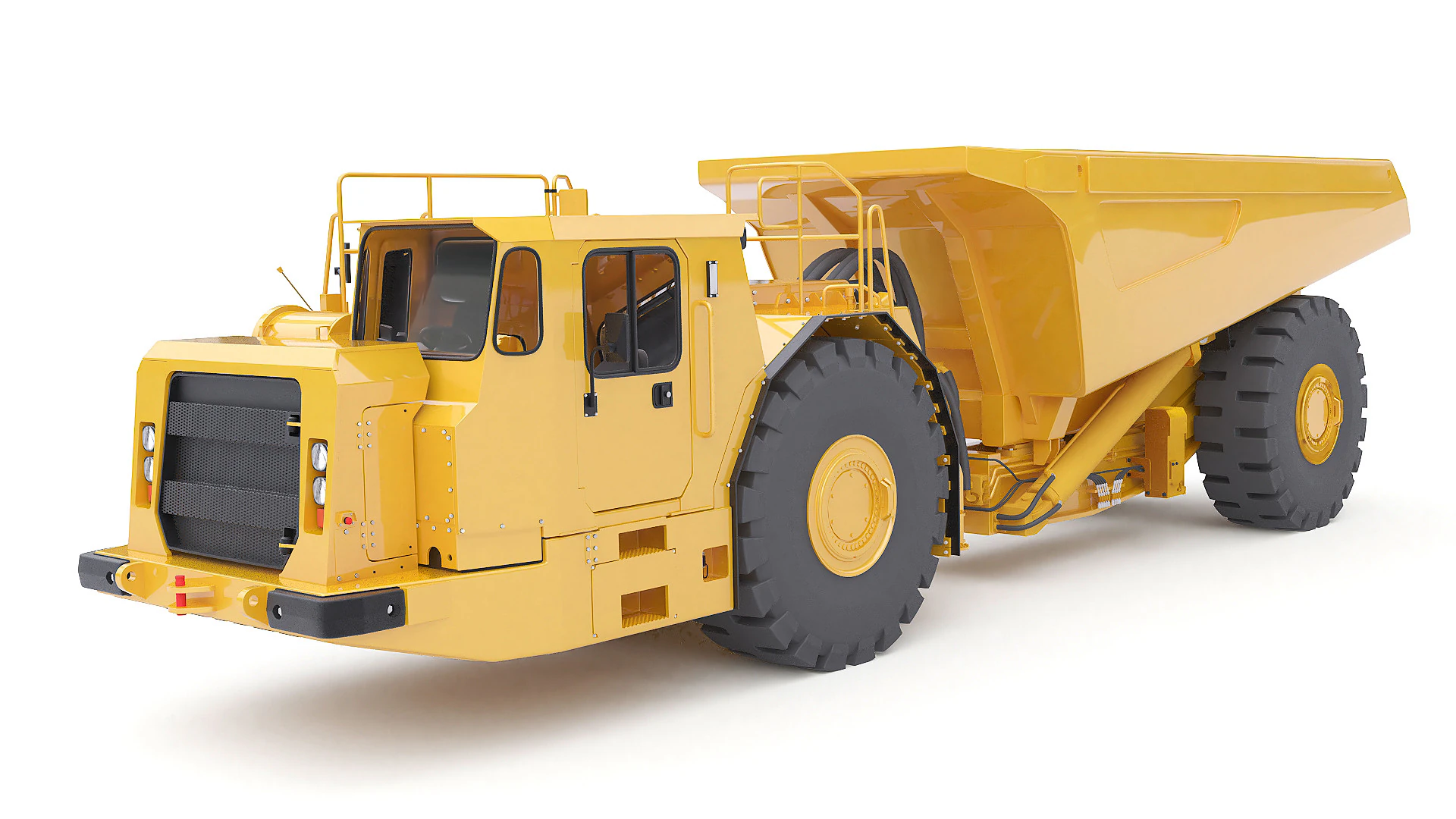 Articulated Mining Truck 3D Model .c4d .max .obj .3ds .fbx .stl .blend