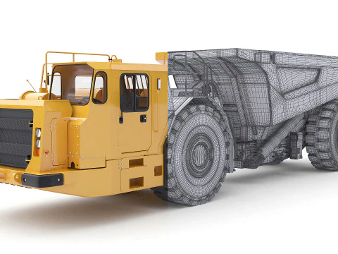 Articulated Mining Truck 3D Model