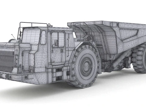 Articulated Mining Truck 3D Model
