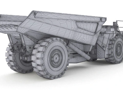 Articulated Mining Truck 3D Model